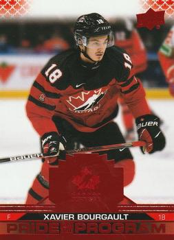 2022-23 Upper Deck Team Canada Juniors - Red #80 Xavier Bourgault Front
