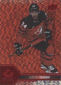 2022-23 Upper Deck Team Canada Juniors - Red Champagne #16 Justin Sourdif Front