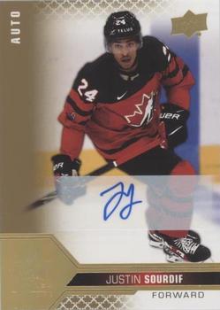 2022-23 Upper Deck Team Canada Juniors - Signatures #16 Justin Sourdif Front