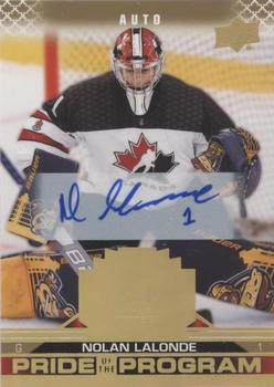 2022-23 Upper Deck Team Canada Juniors - Signatures #91 Nolan Lalonde Front