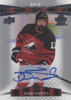 2022-23 Upper Deck Team Canada Juniors - Signatures #130 Josh Davies Front