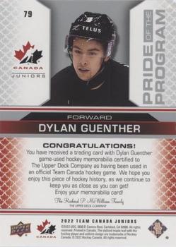 2022-23 Upper Deck Team Canada Juniors - Jersey #79 Dylan Guenther Back