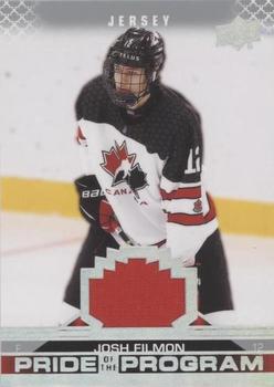 2022-23 Upper Deck Team Canada Juniors - Jersey #88 Josh Filmon Front