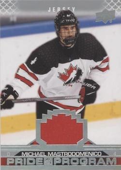 2022-23 Upper Deck Team Canada Juniors - Jersey #95 Michael Mastrodomenico Front