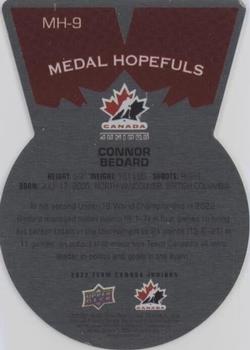 2022-23 Upper Deck Team Canada Juniors - Medal Hopefuls #MH-9 Connor Bedard Back