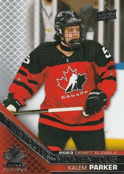2022-23 Upper Deck Team Canada Juniors - Prospectus Momentous #PM-15 Kalem Parker Front