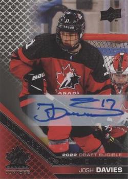 2022-23 Upper Deck Team Canada Juniors - Prospectus Momentous Autographs #PM-9 Josh Davies Front