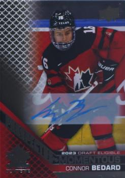 2022-23 Upper Deck Team Canada Juniors - Prospectus Momentous Autographs #PM-12 Connor Bedard Front