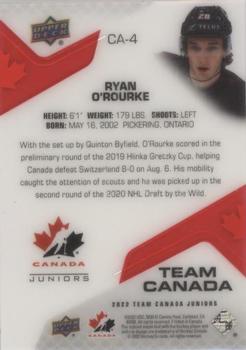 2022-23 Upper Deck Team Canada Juniors - Team Canada Acetates #CA-4 Ryan O'Rourke Back