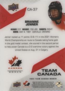 2022-23 Upper Deck Team Canada Juniors - Team Canada Acetates #CA-37 Brianne Jenner Back