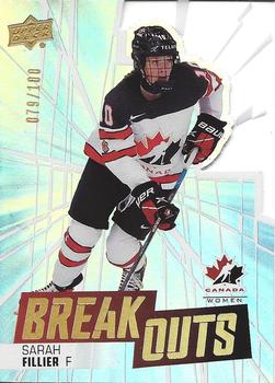 2022-23 Upper Deck Team Canada Juniors - Team Canada Breakouts #TCB-20 Sarah Fillier Front