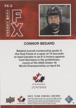 2022-23 Upper Deck Team Canada Juniors - Team Canada FX #FX-3 Connor Bedard Back