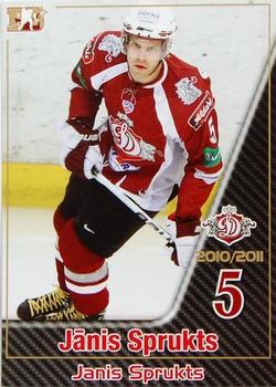2010-11 Riga Dynamo (KHL) - Base Gold #10 Janis Sprukts Front