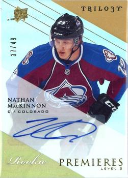 2013-14 SPx - 2013-14 Trilogy Autograph Rookie Update #202 Nathan MacKinnon Front