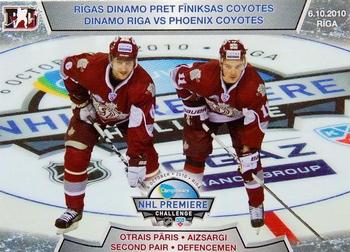 2010-11 Riga Dynamo (KHL) - Dinamo Riga vs Phoenix Coyotes #DP-6 Kristaps Sotnieks / Arvids Rekis Front