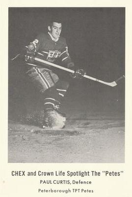1966-67 Crown Life Peterborough Petes (OHA) #NNO Paul Curtis Front