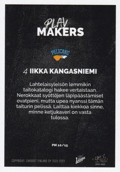 2022-23 Cardset Finland - Playmakers #PM 10 Iikka Kangasniemi Back