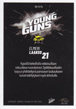 2022-23 Cardset Finland - Young Guns #YG 11 Elmeri Laakso Back