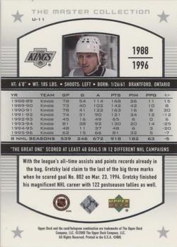 2018-19 Upper Deck Chronology - 2000 Gretzky Master Collection Buybacks #U11 Wayne Gretzky Back