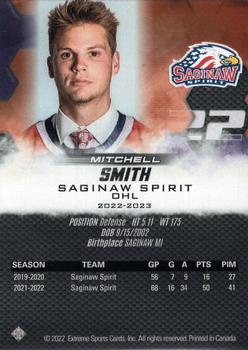 2022-23 Extreme Saginaw Spirit (OHL) #13 Mitchell Smith Back