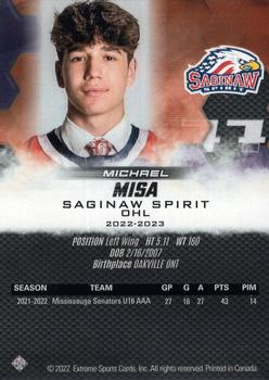 2022-23 Extreme Saginaw Spirit (OHL) #23 Michael Misa Back
