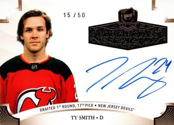 2020-21 Upper Deck The Cup - Rookie Class of 2021 Gold Foil Autographs #2021-SM Ty Smith Front