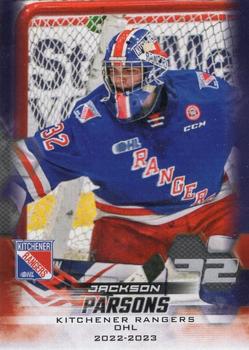 2022-23 Extreme Kitchener Rangers (OHL) #NNO Jackson Parsons Front