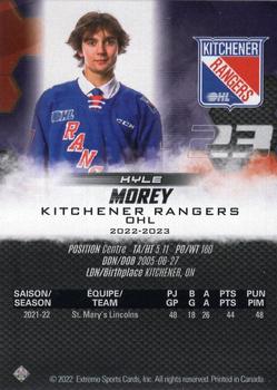 2022-23 Extreme Kitchener Rangers (OHL) #NNO Kyle Morey Back