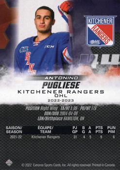2022-23 Extreme Kitchener Rangers (OHL) #NNO Antonio Pugliese Back