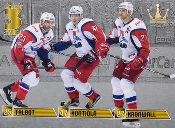 2017-18 Corona KHL 3 Stars (unlicensed) #14 Maxime Talbot / Petri Kontiola / Staffan Kronwall Front