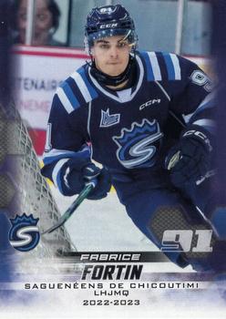 2022-23 Extreme Chicoutimi Sagueneens (QMJHL) #NNO Fabrice Fortin Front