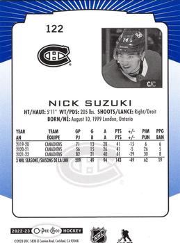 2022-23 O-Pee-Chee - Blue Border #122 Nick Suzuki Back