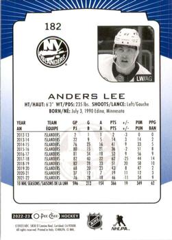 2022-23 O-Pee-Chee - Blue Border #182 Anders Lee Back