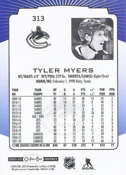 2022-23 O-Pee-Chee - Blue Border #313 Tyler Myers Back