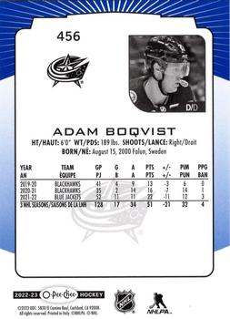 2022-23 O-Pee-Chee - Blue Border #456 Adam Boqvist Back