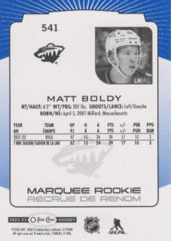 2022-23 O-Pee-Chee - Blue Border #541 Matt Boldy Back