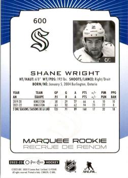 2022-23 O-Pee-Chee - Blue Border #600 Shane Wright Back