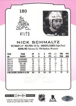 2022-23 O-Pee-Chee - Neon Pink Border #180 Nick Schmaltz Back