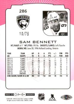 2022-23 O-Pee-Chee - Neon Pink Border #286 Sam Bennett Back