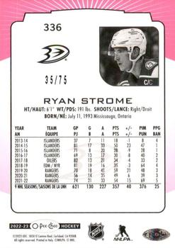 2022-23 O-Pee-Chee - Neon Pink Border #336 Ryan Strome Back