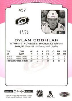 2022-23 O-Pee-Chee - Neon Pink Border #457 Dylan Coghlan Back