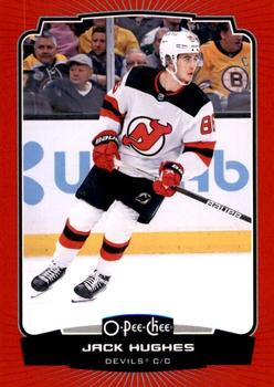 2022-23 O-Pee-Chee - Red Border #24 Jack Hughes Front