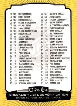 2022-23 O-Pee-Chee - Yellow Border #200 Checklist Card Front