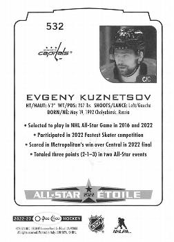 2022-23 O-Pee-Chee - Rainbow #532 Evgeny Kuznetsov Back