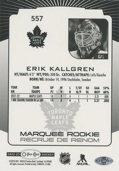 2022-23 O-Pee-Chee - Rainbow Black #557 Erik Kallgren Back