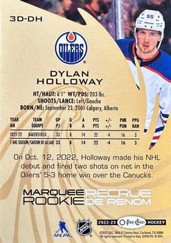 2022-23 O-Pee-Chee - 3-D Marquee Rookies #3D-DH Dylan Holloway Back