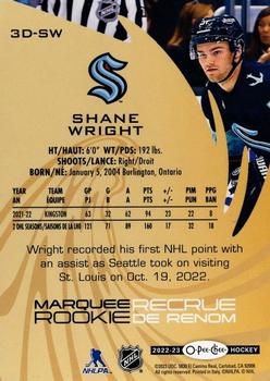 2022-23 O-Pee-Chee - 3-D Marquee Rookies #3D-SW Shane Wright Back