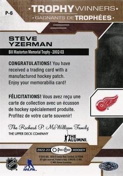 2022-23 O-Pee-Chee - Patches #P-6 Steve Yzerman Back