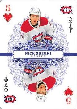 2022-23 O-Pee-Chee - Playing Cards #5♥ Nick Suzuki Front