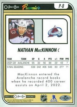 2022-23 O-Pee-Chee - O-Pee-Chee Premier #P-8 Nathan MacKinnon Back